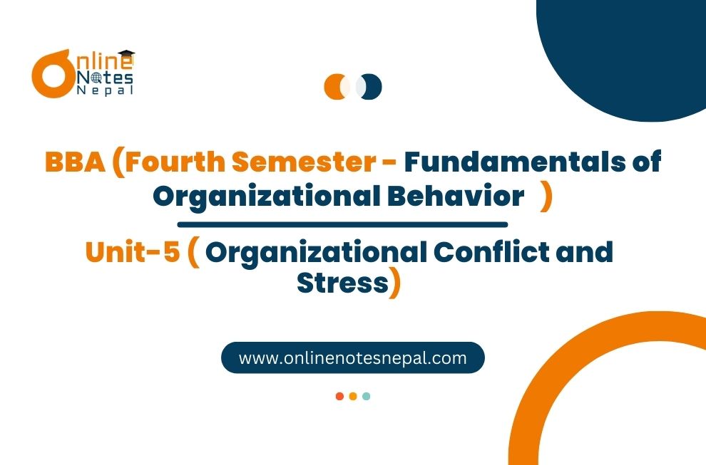 Unit V: Organizational Conflict and Stress